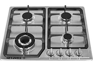 Gas Cooktop 23 inch Built In Gas Rangetop Stainless Steel 4 Burners Gas Stove Natural Gas Hob Cooktops 23541Btu