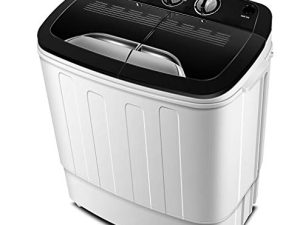 Portable Washing Machine TG23 - Twin Tub Washer Machine with 7.9lbs Wash and 4.4lbs Spin Cycle Compartments by Think Gizmos