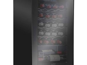 Ivation 24 Bottle Compressor Wine Cooler Refrigerator w/Lock | Large Freestanding Wine Cellar For Red
