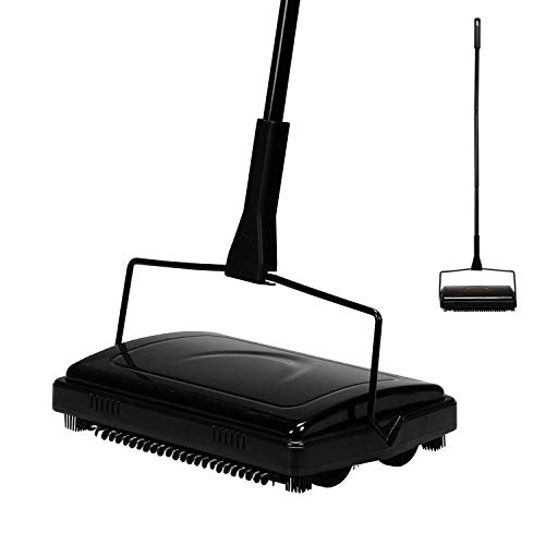 Yocada Carpet Sweeper Cleaner for Home Office Low Carpets Rugs Undercoat Carpets Pet Hair Dust Scraps Paper Small Rubbish Cleaning with a Brush Black Yocada Carpet Sweeper Cleaner for Home Office Low Carpets Rugs Undercoat Carpets Pet Hair Dust Scraps Paper Small Rubbish Cleaning with a Brush Black