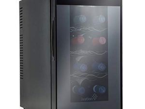 Ivation 8 Bottle Red And White Wine Thermoelectric Wine Cooler/Chiller Counter Top Wine Cellar with Digital Temperature Display