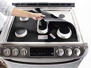 StoveGuard Stove Protectors for GE Gas Ranges | Custom Cut | Ultra Thin Easy Clean Stove Liner | Made in the USA | Model PGS960YP1FS