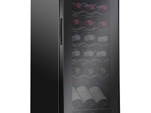 Ivation 18 Bottle Compressor Wine Cooler Refrigerator w/Lock | Large Freestanding Wine Cellar For Red