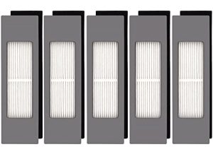 (5 Pieces) HEPA Filter for Robot Vacuum Ecovacs DEEBOT OZMO 920 950 T8 AIVI Max T9 T5 N5 N7 N8+ N8 Pro Plus DX55 DX93 DJ65