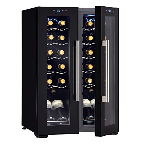 Wine Enthusiast 24-Bottle French Door Dual-Zone Compressor Wine Cooler Wine Enthusiast 24-Bottle French Door Dual-Zone Compressor Wine Cooler