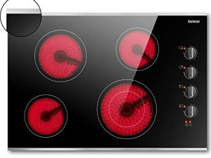 Karinear 30 Inch Electric Cooktop 4 Burners