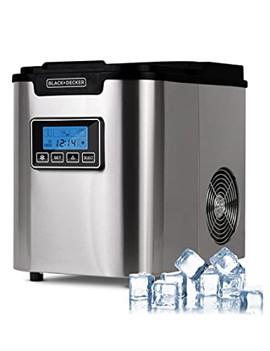 BLACK+DECKER BIMY126S 26-lb Capacity Stainless Steel Ice Maker BLACK+DECKER BIMY126S 26-lb Capacity Stainless Steel Ice Maker