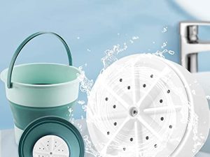 Fl FULON Mini Portable Washing Machine Ultrasonic Folding Laundry Bucket Travel Washing Machine For Baby Clothes/socks/underwear/bra Automatic Mini Washer Tub For Camping/home/travel/apartments