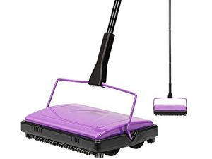 Yocada Carpet Sweeper Cleaner for Home Office Low Carpets Rugs Undercoat Carpets Pet Hair Dust Scraps Paper Small Rubbish Cleaning with a Brush Purple