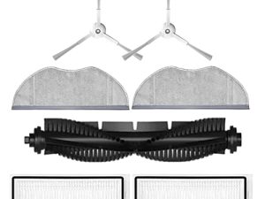 REYQA Mop Cloth Rags HEPA Filters Side Brushes Kit Fit for Qihoo 360 X90 X95 S9 Robotic Vacuum Cleaner Spare Parts Accessories Vacuum Cleaner Replacement Parts