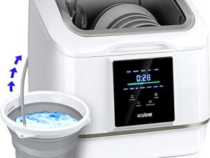 ICUIRE Portable Dishwasher With Water Bucket