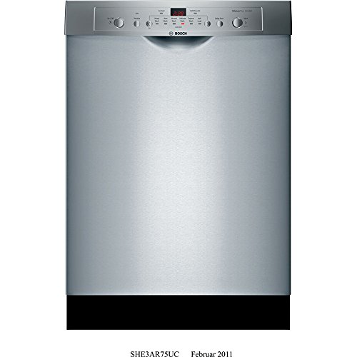Bosch : SHE3AR75UC 24 Ascenta Series Full Console Dishwasher - Stainless Steel Bosch : SHE3AR75UC 24 Ascenta Series Full Console Dishwasher - Stainless Steel