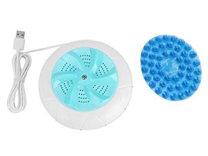 Fdit Mini USB Washing Machine Ultrasound Turbine Portable for Travel Household Cloth Cleaning(Green)