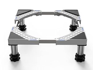 SEISSO Fridge Stand-Adjustable Dryer Stand with 4 Heavy Duty Feet Increase 7-8.6inch Height Max Load 770LB/350KG Base Stand for Washer Refrigerator Washing Machine Dryer