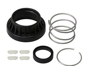 BQLZR 5.1x2.3cm Black and Silver Plastic and Metal Dishwasher Faucet Coupler Kit 28517