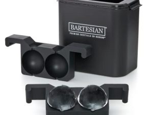 Bartesian Clear Ice Maker (Sphere) -Makes 2 Crystal Clear Ice Spheres - Perfect Size Ice Tray For Cocktail Glasses and Whiskey Glasses