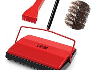 JEHONN Carpet Floor Sweeper Manual with Horsehair