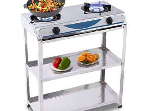 Propane Gas Stove 2 Burner Gas Stove with Removable Leg Stand Portable Gas Stove Auto Ignition Camping Dual Burner LPG for RV