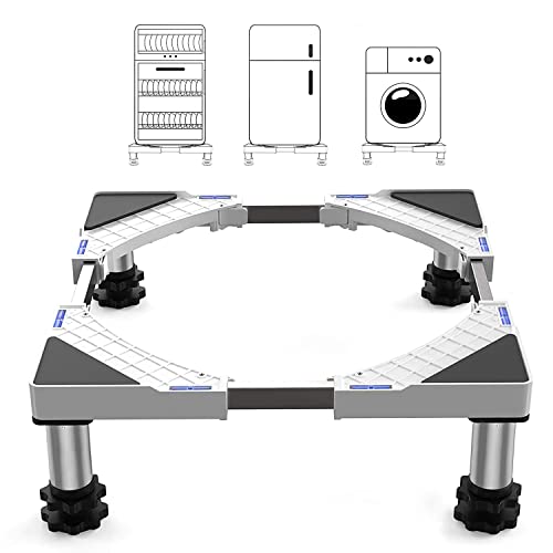 SEISSO Fridge Stand-Adjustable Washing Machine Base Stand with 4 Heavy Duty Feet Increase 7-8.6inch Height Universal Dryer Stand for Refrigerator Furniture Washing Dryer Max Load 770 LB (350 KG) SEISSO Fridge Stand-Adjustable Washing Machine Base Stand with 4 Heavy Duty Feet Increase 7-8.6inch Height Universal Dryer Stand for Refrigerator Furniture Washing Dryer Max Load 770 LB (350 KG)