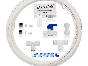 Frizzlife IMC-1 Ice Maker Fridge Water Line Installation Kit Fits For 1/4” & 3/8” Connect Water Filtration system and Reverse Osmosis System