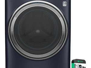 GE GFW850SPNRS 5.0 CU. FT. Capacity Front Load Smart Steam Washer Sapphire Blue Bundle with Premium 3 YR CPS Enhanced Protection Pack