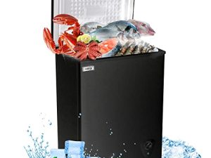 3.5 Cu.Ft Chest Freezer WANAI Small Deep Freezers Top Door with Removable Basket Mini Compact Freezer 7 Temperature Control Energy Saving for Home Kitchen Office Dorm Apartment
