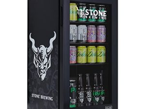 NewAir Stone Brewing 126 Can Beverage Refrigerator and Cooler with SplitShelf™ and Adjustable Shelves for Beer and Soda