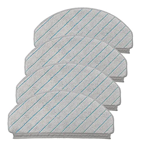 VACUSHOP Vacuum Accessories Replacement for Ecovacs T10 Plus Reusable Hard Floor Expert Wet Compatible Microfiber Soft x4 Mop Pad VACUSHOP Vacuum Accessories Replacement for Ecovacs T10 Plus Reusable Hard Floor Expert Wet Compatible Microfiber Soft x4 Mop Pad