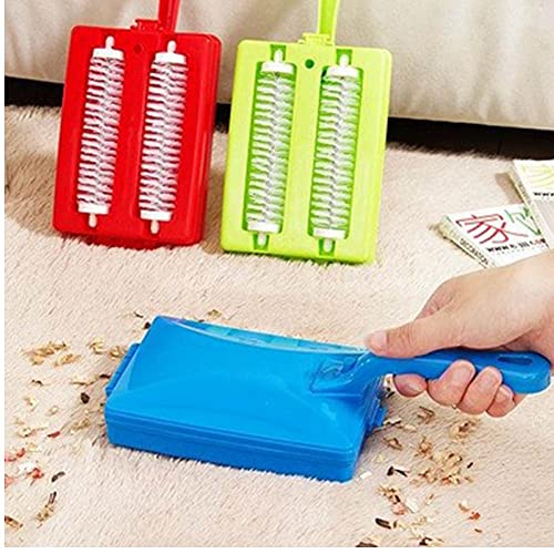 Pinicecore Carpet Table Brush Plastic Double Brush Handheld Sweeper Crumb Dirt Cleaner Roller Tool Home Cleaning Brushes Random Color Pinicecore Carpet Table Brush Plastic Double Brush Handheld Sweeper Crumb Dirt Cleaner Roller Tool Home Cleaning Brushes Random Color