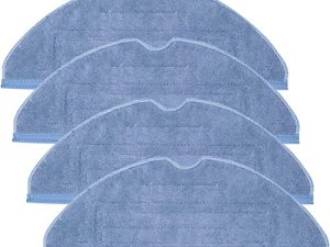 4 Pack Vacuum Mop Replacement Pads for Roborock S7 S7+ S7 MaxV Ultra S7 MaxV Plus T7S T7S Plus Reusable Hard Floor Cloth Microfiber Soft Pad Expert Wet Replacement Reusable Mop Cloth (4