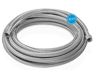 Refrigerator water line - 20 FT Premium Stainless Steel Braided Ice Maker Water Hose