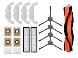 Specious Vacuum Cleaner Kit Main Brush Side Brush compatible with Hepa Filter Mop Dust Bag compatible with Xiaomi compatible with Dreame Bot D10 Plus RLS3D