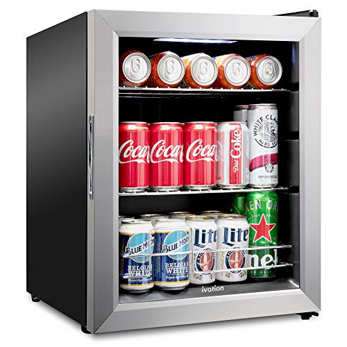 Ivation 62 Can Beverage Refrigerator | Freestanding Ultra Cool Mini Drink Fridge | Beer Ivation 62 Can Beverage Refrigerator | Freestanding Ultra Cool Mini Drink Fridge | Beer