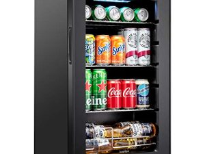 Ivation 101 Can Beverage Refrigerator | Freestanding Ultra Cool Mini Drink Fridge | Beer