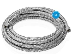 Refrigerator water line - 15 FT Premium Stainless Steel Braided Ice Maker Water Hose