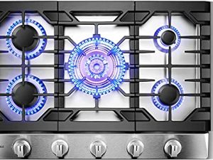 FOTILE GLS30501 30” Stainless Steel 5-Burner Gas Cooktop