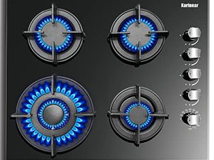 Karinear Tempered Glass Gas Cooktop