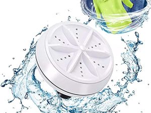 Mini Washing Machine Ultrasonic Turbine Washing Machine Portable Turbo Washer for Travel Business Trip or College Rooms