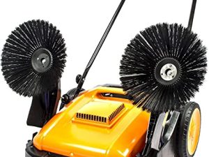 Industrial Floor Sweeper with Triple Brooms