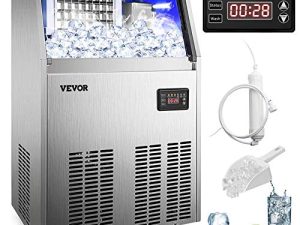 VEVOR 110V Commercial Ice Maker 80-90LBS/24H with 33LBS Bin