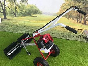 Titunjian 1.7HP Floor Sweeper Hand Push Sweeper Outdoor Sweeper Broom 60cm Sweeping Width