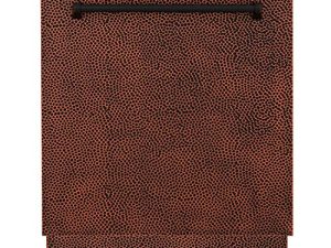 ZLINE 24" Tallac Series 3rd Rack Tall Tub Dishwasher in Hand Hammered Copper with Stainless Steel Tub